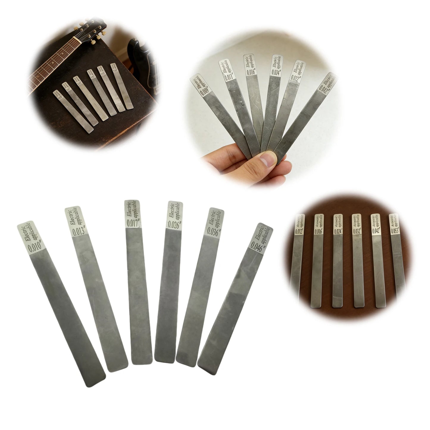 6pcs Guitar Nut Fret File Multifunctional Fret Crowning Files Slot Luthier Repair Tool for Electric Acoustic Guitars & Bass Care Peaceful Pleasures Health and Wellness