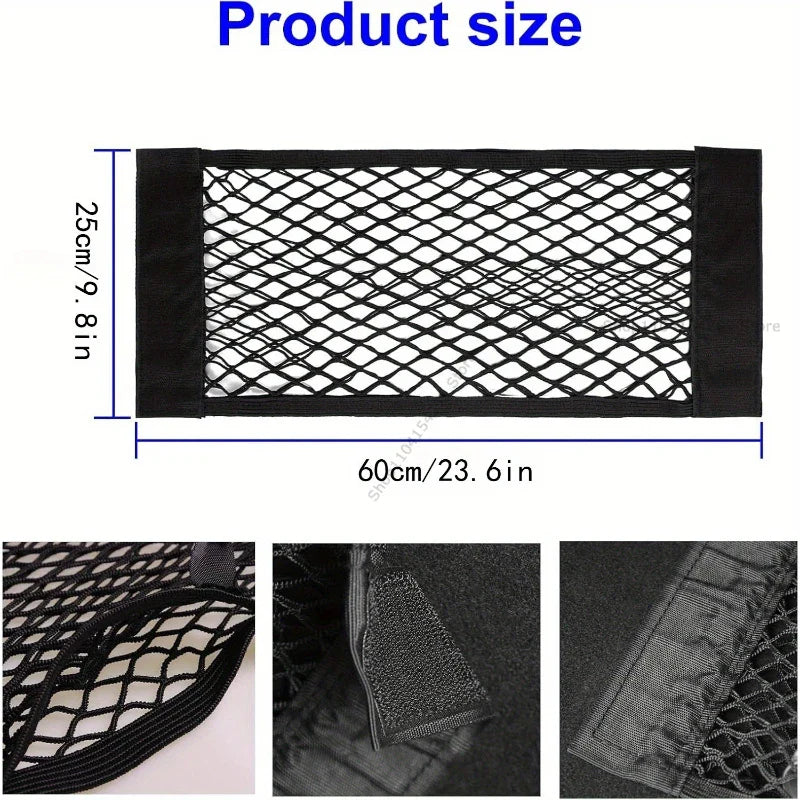 Car Trunk Elastic Mesh Net Organizer – Universal Storage Bag