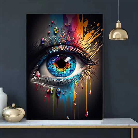 Abstract Eye Canvas Wall Art HD Print – Home & Office Decor Canvas Wall Art Peaceful Pleasures Health and Wellness