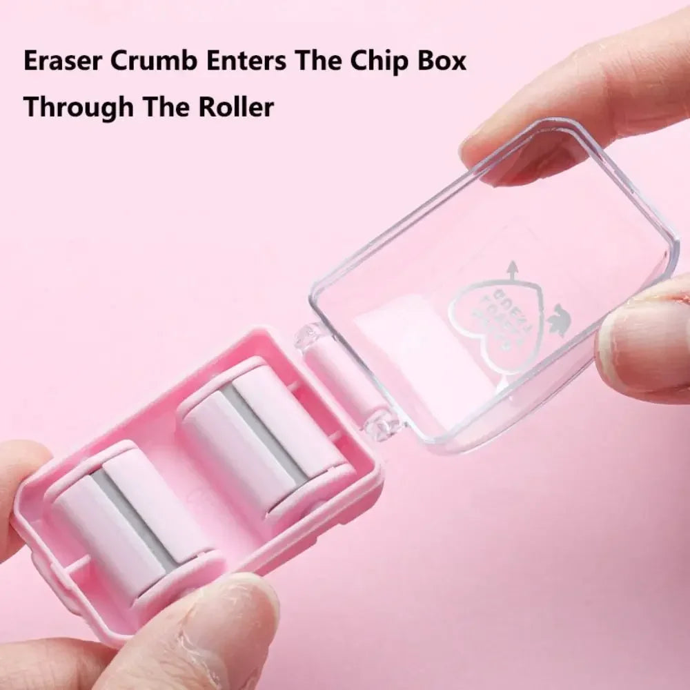 Mini Eraser Crumb Collector Set – Cute Desktop Sweeper for Kids