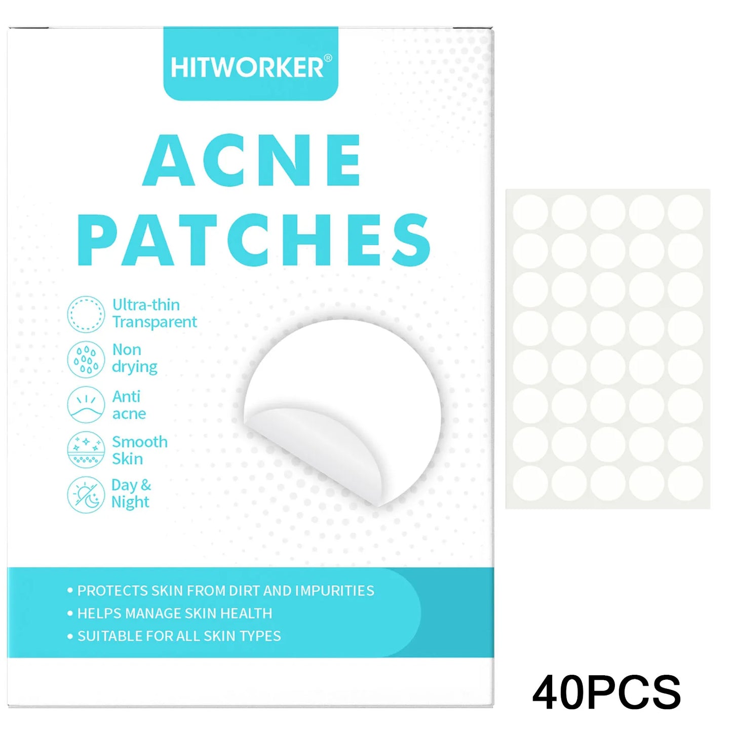 Hydrocolloid Acne Patches – Alcohol-Free Blemish Stickers