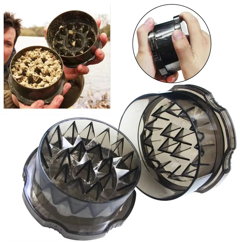 Hirisi Carp Boilie Crusher Grinder Box, Pellet Grinding Tackle with Carabiner, Essential Carp Fishing Accessories Peaceful Pleasures Health and Wellness