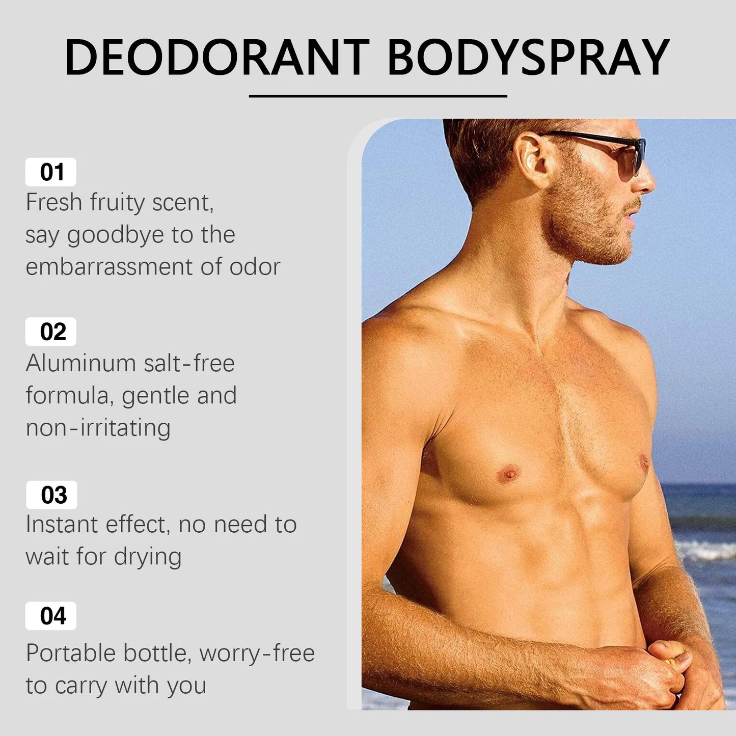 East Moon Fruity Men's Deodorant Spray 100ml | Aluminum-Free