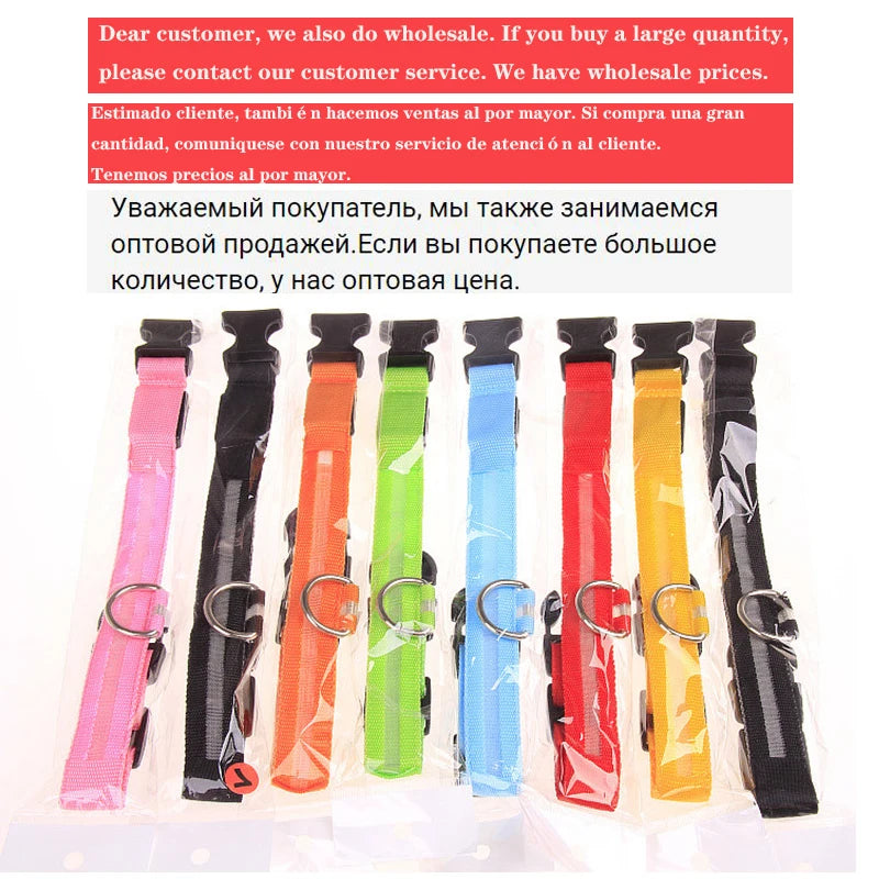 Colorful USB Rechargeable Pet Dog LED Glowing Collar Luminous Flashing Necklace Outdoor Walking Night Safety Supplies DC05 Peaceful Pleasures Health and Wellness
