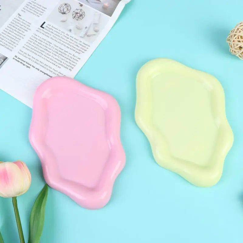 Cloud Shape Plastic Jewelry Tray Organizer for Rings Earrings Bracelets Ideal for Home Desk Storage Modern Design Peaceful Pleasures Health and Wellness