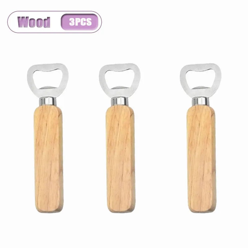 Wooden Handle Stainless Steel Beer Bottle Opener | Rustproof
