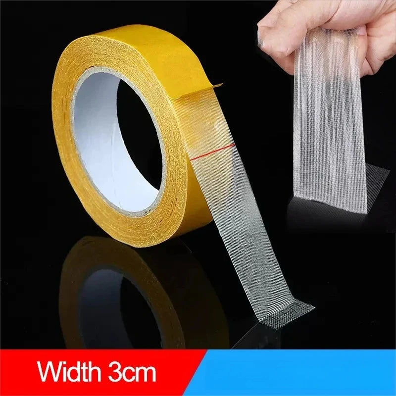 Double Sided Fiber Mesh Tape High Viscosity Transparent 5/10/20M