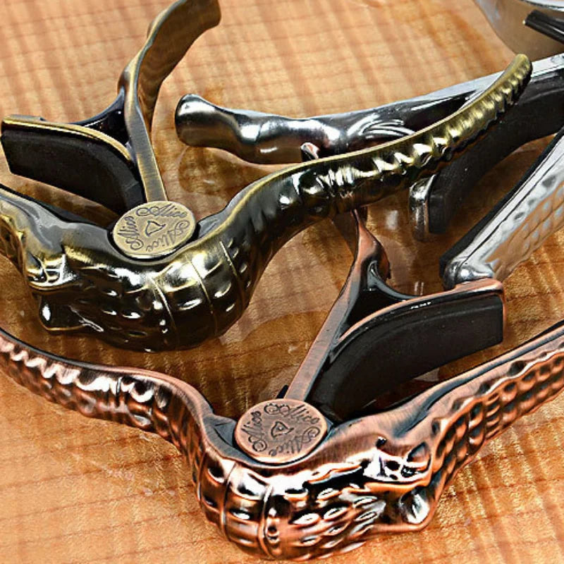 Crocodile Clamp Guitar Capo Quick Change Key Acoustic Classic Tone