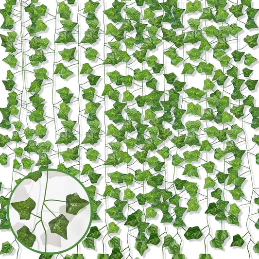 6pcs Artificial Hanging Plant Fake Vine Ivy Leaf Greenery Garland Garden Fence Exterior Decor Peaceful Pleasures Health and Wellness