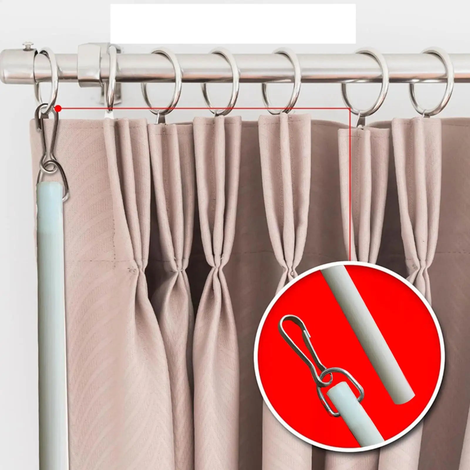 Invisible Curtain Hook & Pull Wand Extendable Telescopic Rod for Opening Blinds & Reaching High Places, Home Organization Tool Peaceful Pleasures Health and Wellness