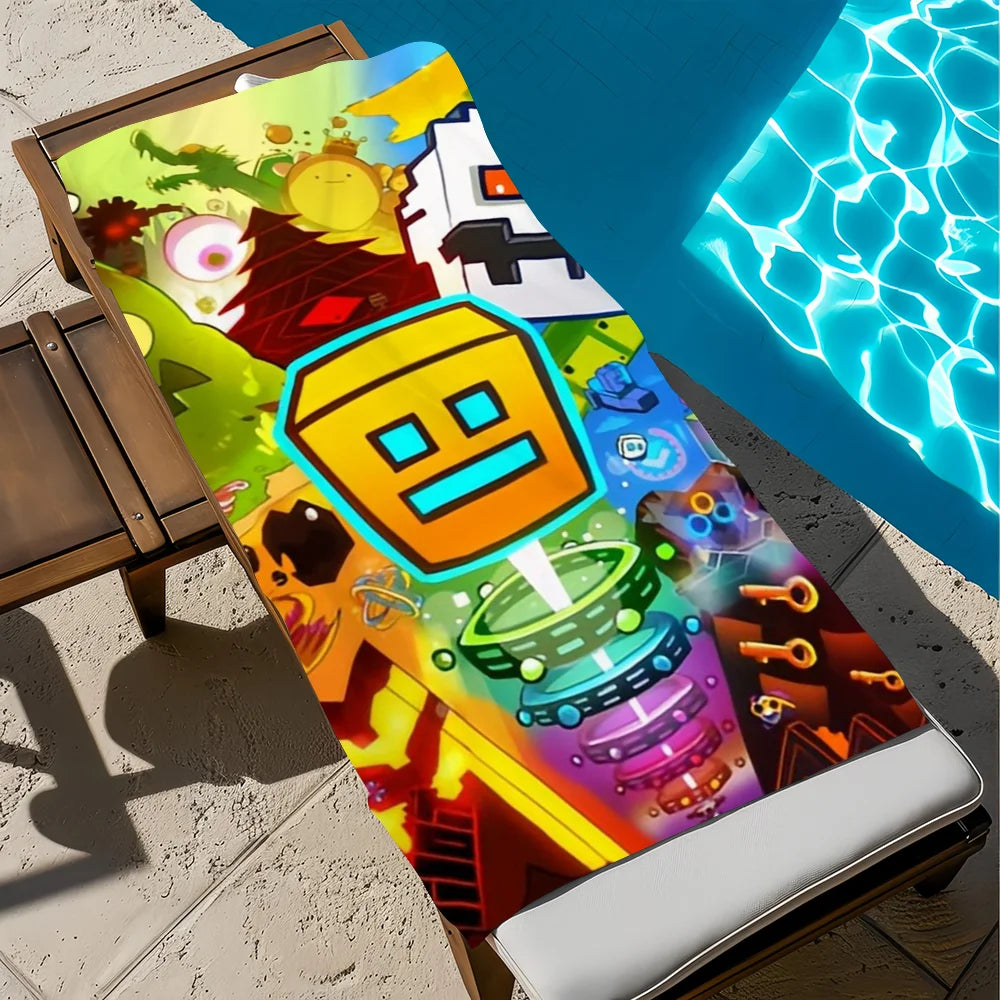 Quick-Dry Geometry Beach Towel | Pool, Gym & Travel