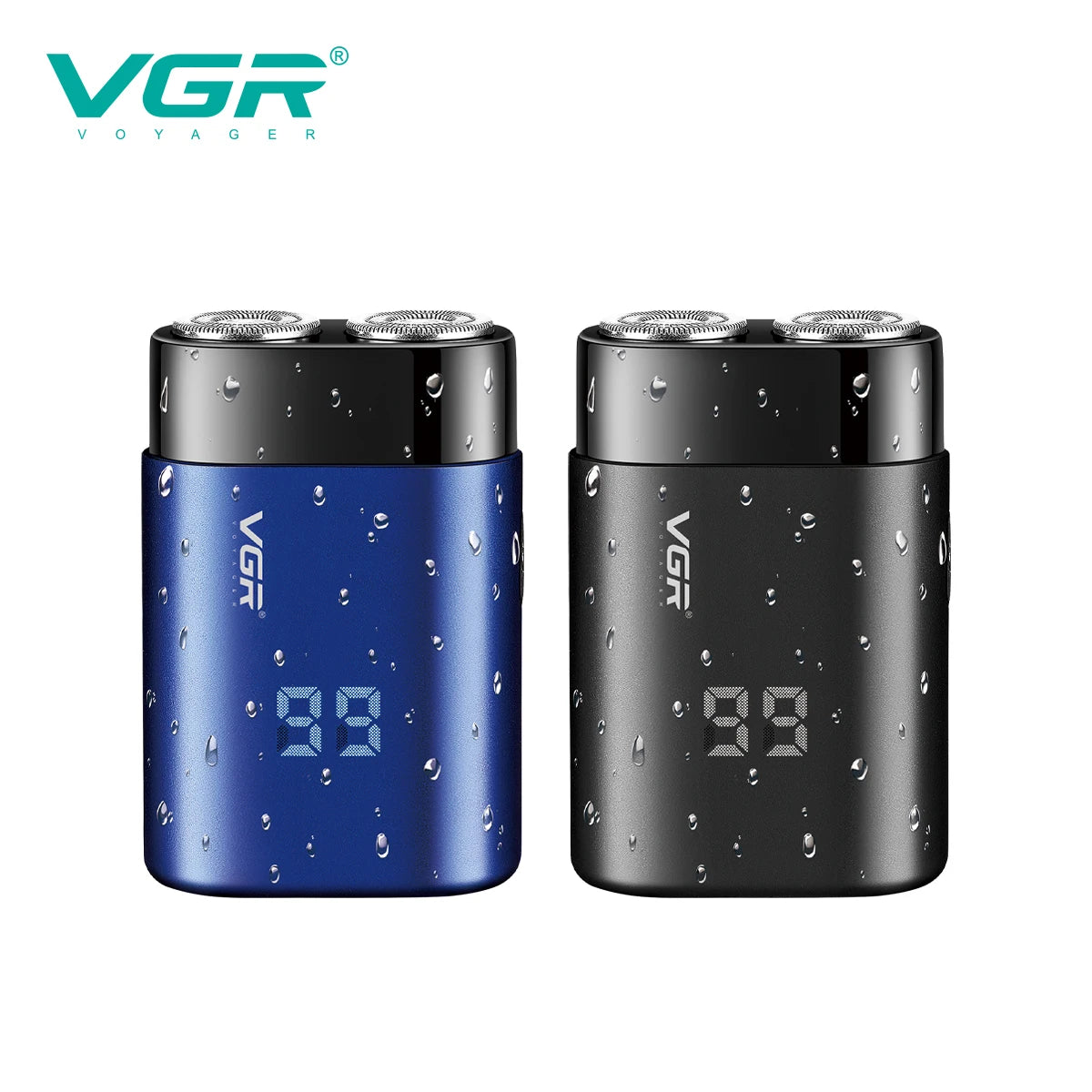 VGR 347 Men's Convenient Shaver Sharp Double Blade Deep Cleaning Shaver LCD Intelligent Digital Display USB Charging Hair Trimme Peaceful Pleasures Health and Wellness
