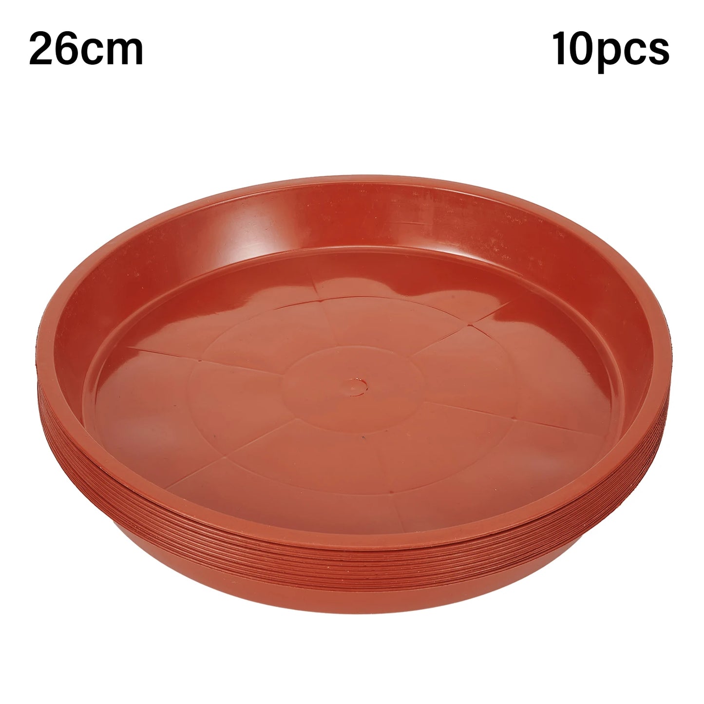 10-Pack Round Plastic Plant Saucer Drip Trays | Pot Water Base