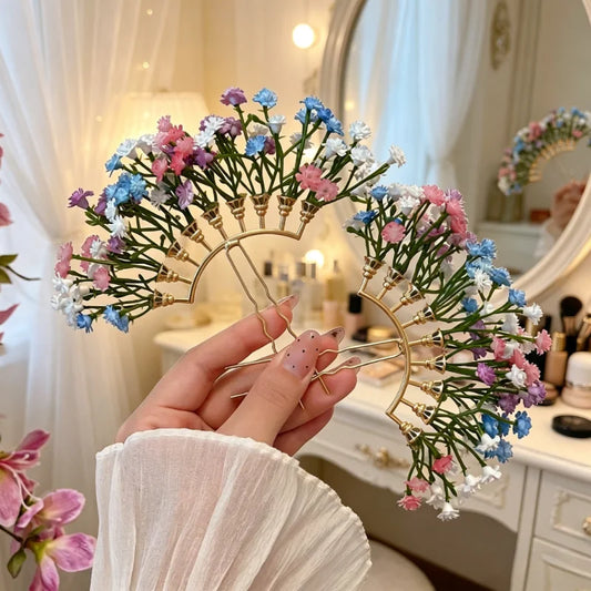 Bridal Floral Hair Stick | U-Shape Wedding Hairpin Accessory Floral Hair Stick Peaceful Pleasures Health and Wellness