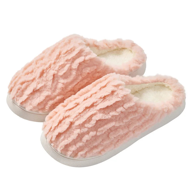 Warm Fluffy Winter Slippers – Soft Non-Slip Indoor Slides