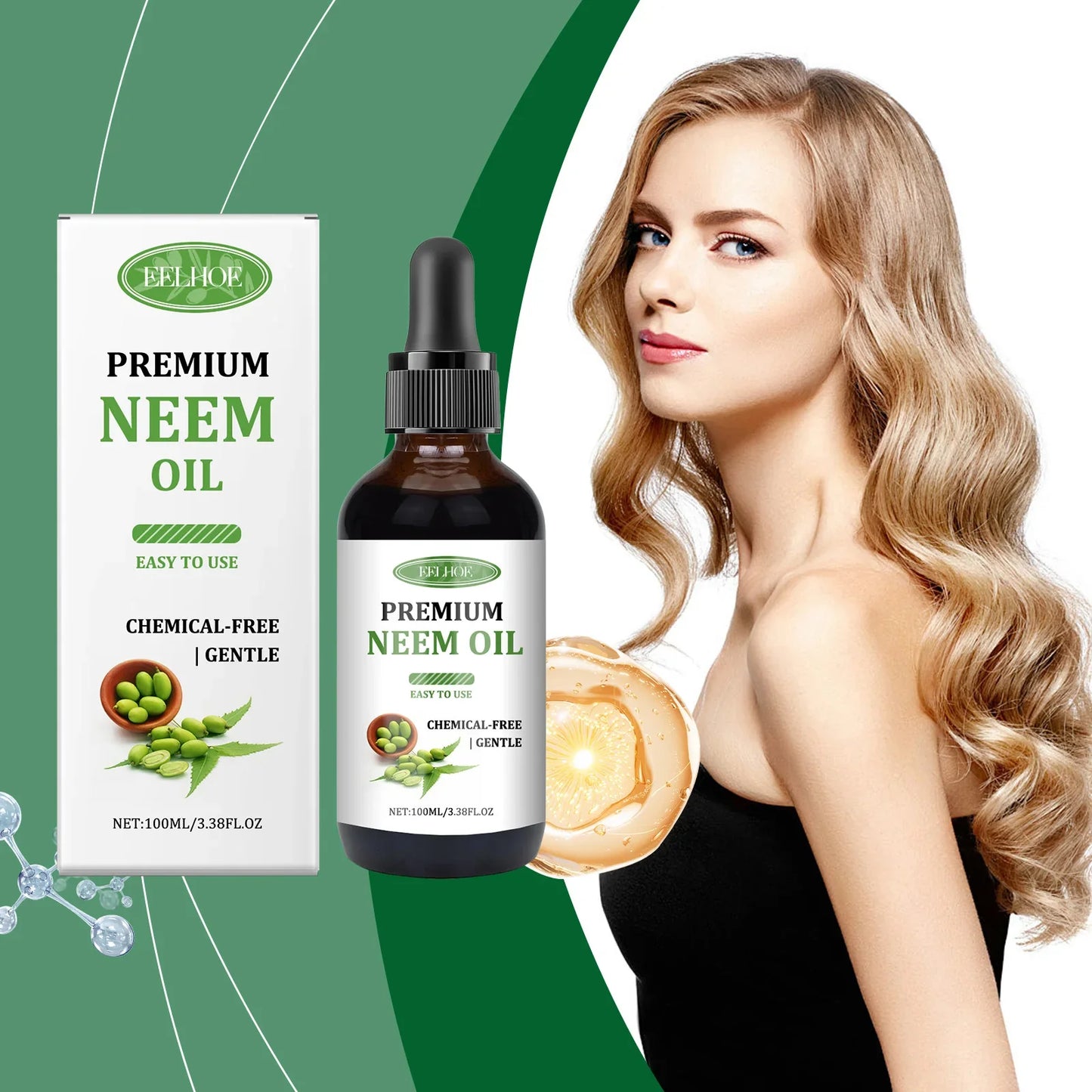 Eelhoe Neem Oil – Scalp, Skin & Nail Nourishing Essential Oil