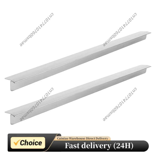 2 Pack Stainless Steel Stove Crevice Covers Easy Clean Heat Stove Crevice Guards Suitable for Even Surface Peaceful Pleasures Health and Wellness