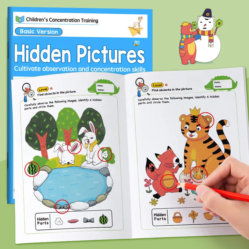 32-Page Interactive Spot-the-difference Game Colorful Educational