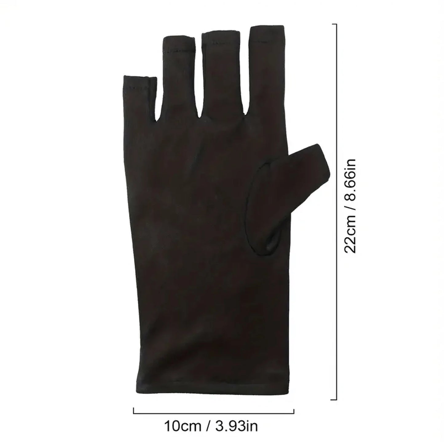 Anti UV Gloves Gel Professional Protection Gloves For ManicuresProtect Hands Nail Art Stretchy Fingerless Glove For Home Outdoor Peaceful Pleasures Health and Wellness