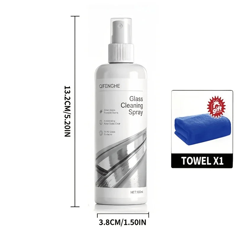 QIFENGHE Glass Cleaner Spray – Mirror, Shower & Tile