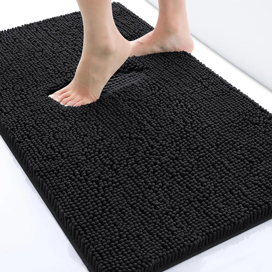Chenille Soft Plush Bath Mat Super Absorbent Washable Non Slip Bathroom Comfortable Carpet for Shower Toilet Doormat Floor Rugs Peaceful Pleasures Health and Wellness