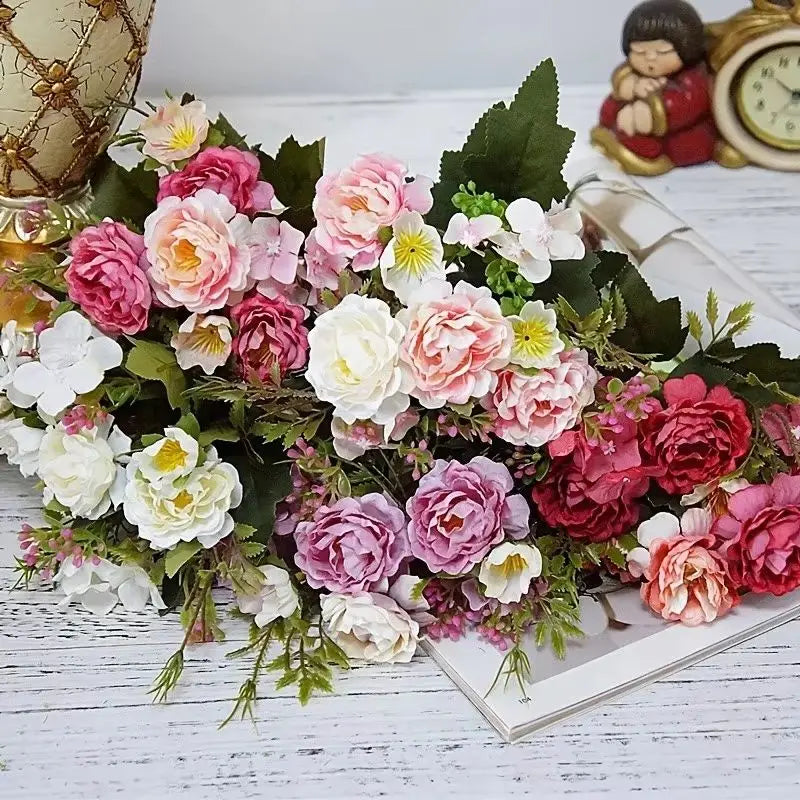 Silk Artificial Rose Bouquet for Wedding & Home Décor