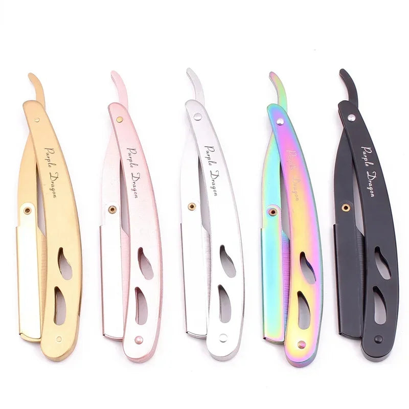 2pcs Best - selling Manual Razor, A Variety of Color Blade Folding Stainless Steel Razor for Men, 1pcs Peaceful Pleasures Health and Wellness