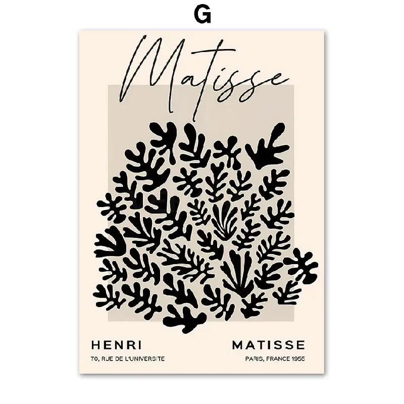 Boho Bauhaus Matisse Canvas Yayoi Kusama Minimalist Wall Art Print Canvas Painting Posters for Living Room Modern Home Decor Peaceful Pleasures Health and Wellness G 20x30cm Unframed