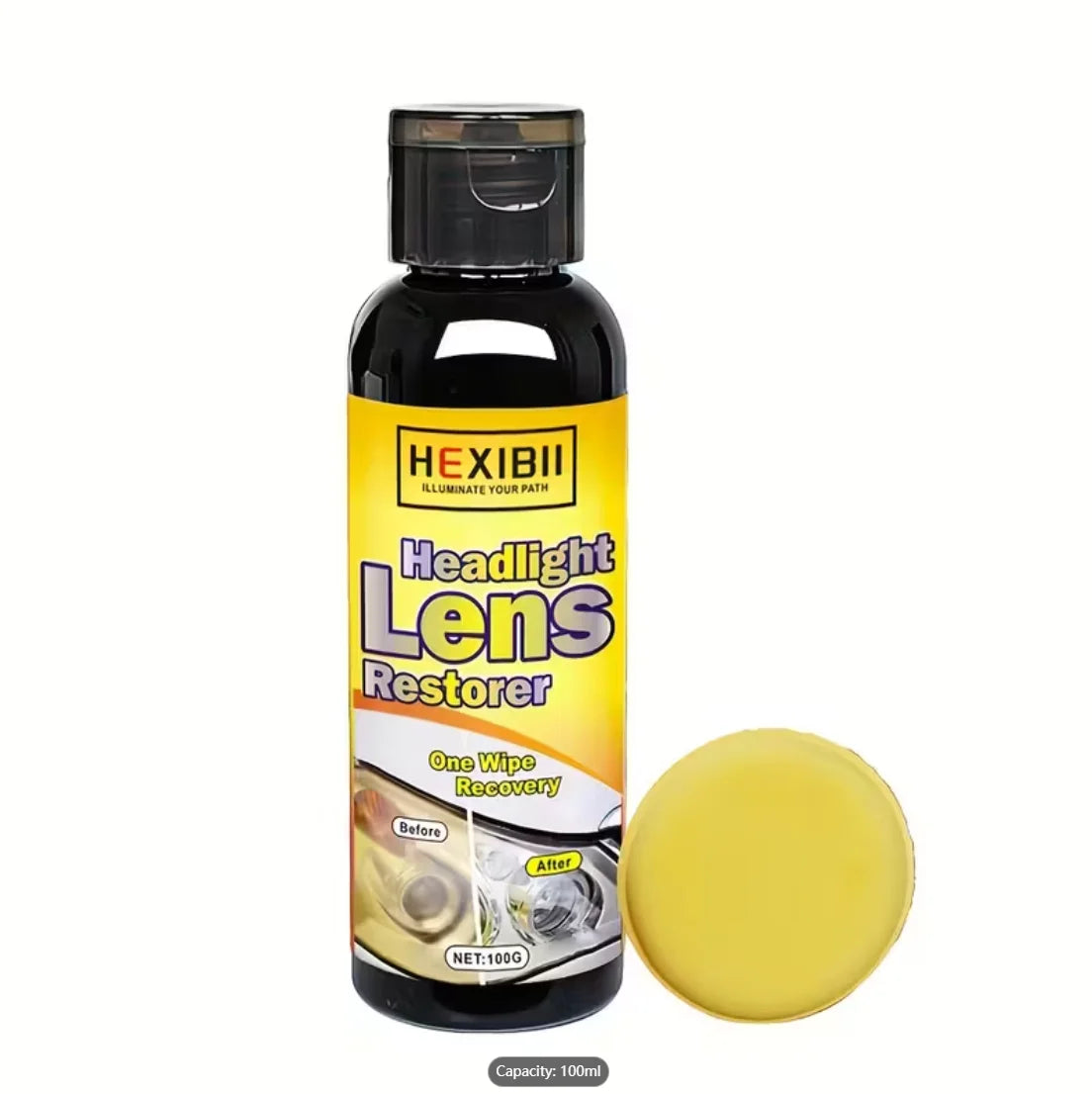 Car Headlight Restoration Fluid – Crystal Coating, Removes Haze