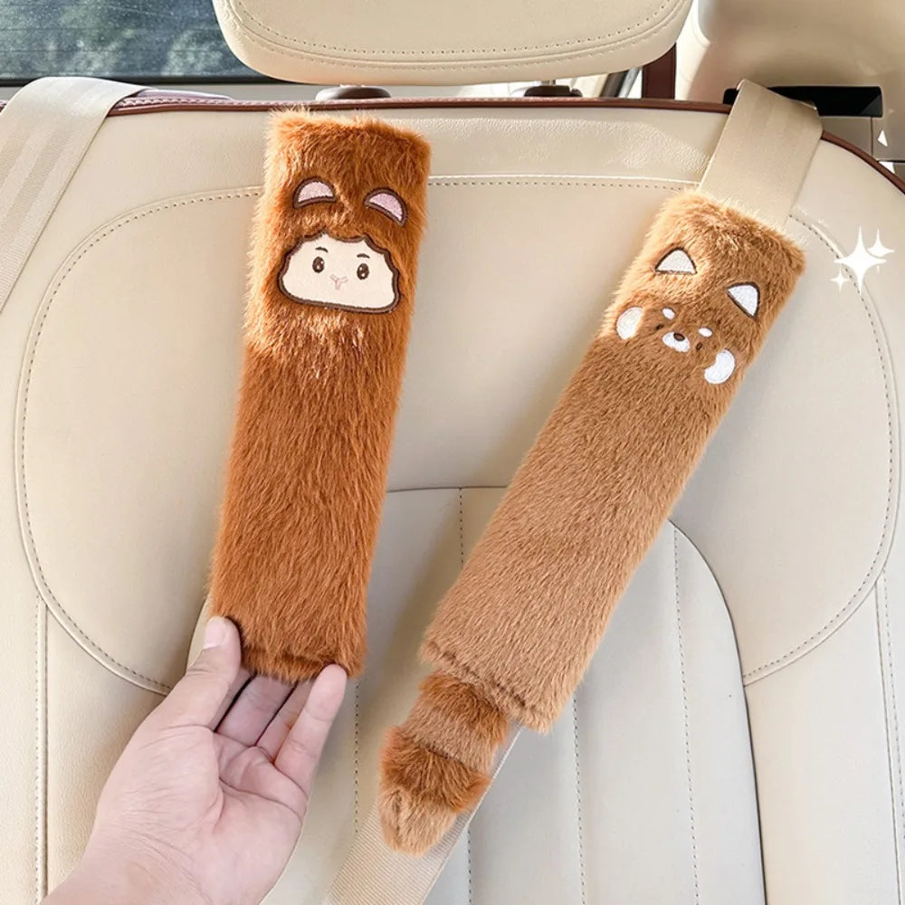 Cartoon Bear Plush Seat Belt Cover Cushion Pad for Kids