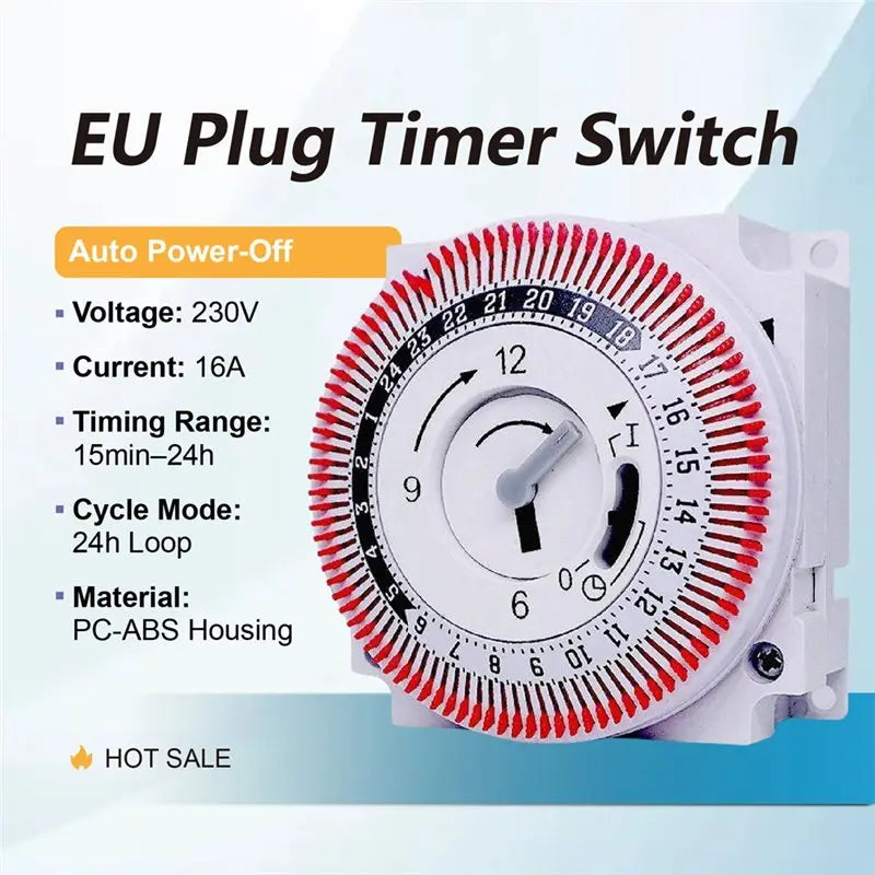 Y51A-Mechanical Time Controller 16A 230V Rotary Dial Analog Switch Daily Function For Home& For Industrial Appliances Peaceful Pleasures Health and Wellness
