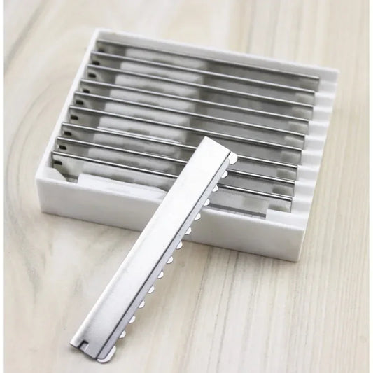 10/20pcs Safety Hair Knife Razor Blades Barber Stainless Steel Hairdressing Trimmer Thinning Cutting Blade Salon Shaving Blade Peaceful Pleasures Health and Wellness
