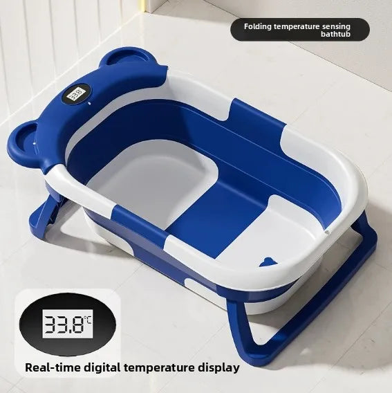Intelligent temperature sensing baby folding bathtub, pet bathtub, cat specific bathtub, cat and dog bath, cute and fun bathtub Peaceful Pleasures Health and Wellness