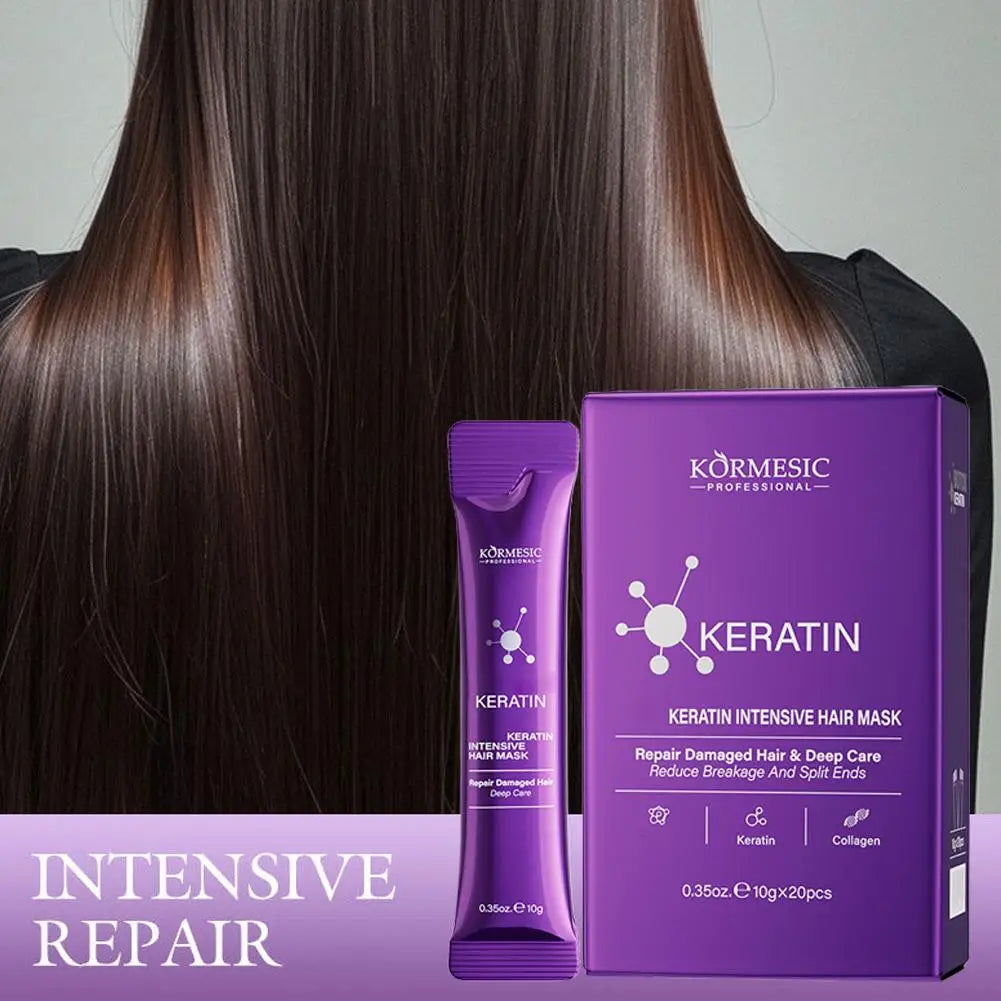 Keratin Hair Mask 20pcs – Smooth, Shiny & Frizz-Free Hair