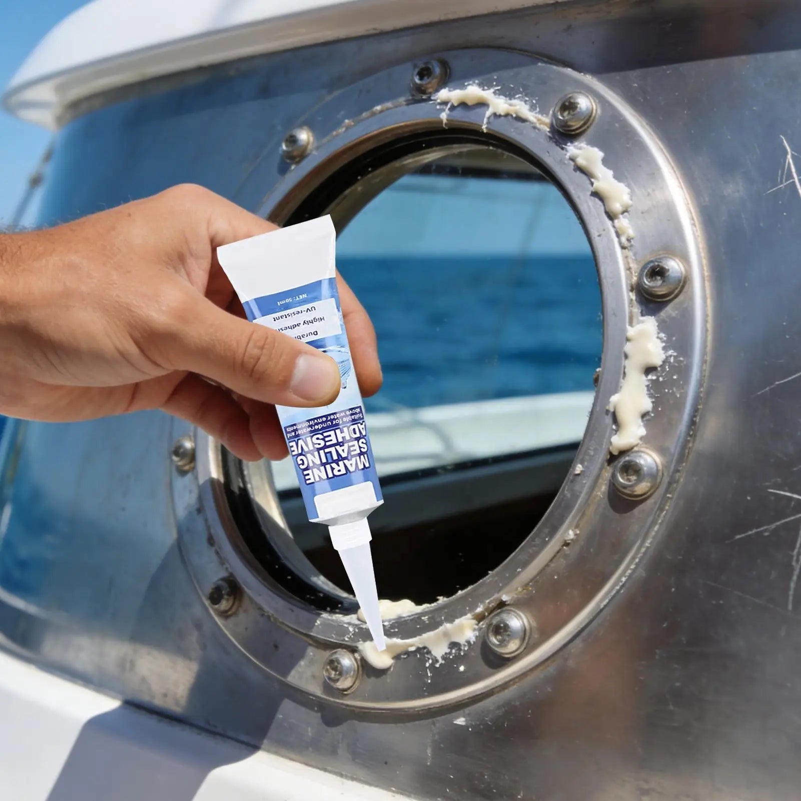 Waterproof Marine Adhesive Glue Fast Bonding Sealing for Boat Yacht Ship RV, Heavy Duty Outdoor Beach Repair Peaceful Pleasures Health and Wellness