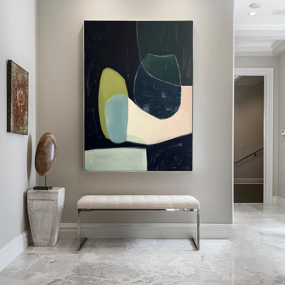 Hand Painted Abstract Canvas Wall Art | Large Colorful Painting Canvas Wall Painting Peaceful Pleasures Health and Wellness 7 50x70cm Unframed