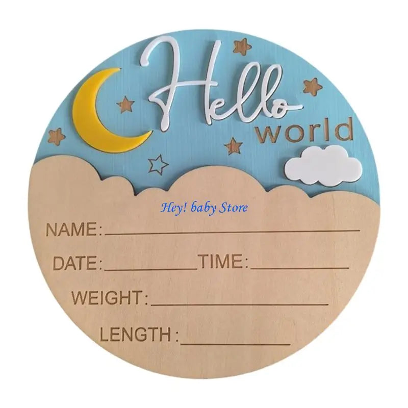 Baby Welcome Sign Nursery Decoration – Moon Charm Keepsake