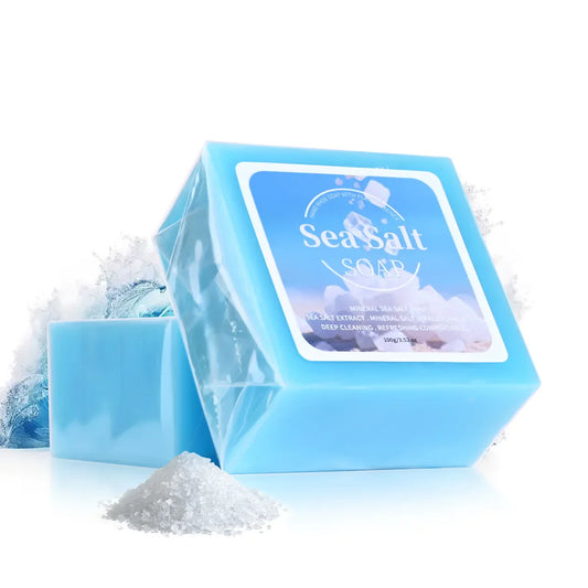 Sea Salt & Hyaluronic Acid Handmade Soap – 100g Travel Bar Handmade Bar Soap Oasis Select 100g