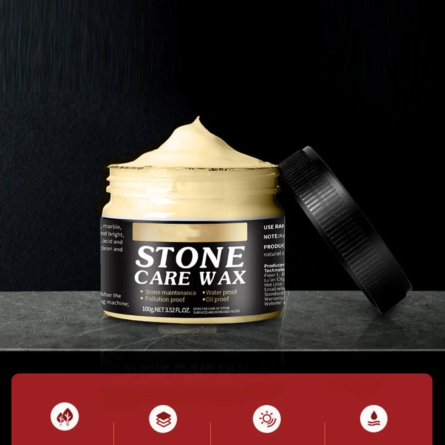 Stone Polishing Wax for Granite, Marble & Tile | 100g