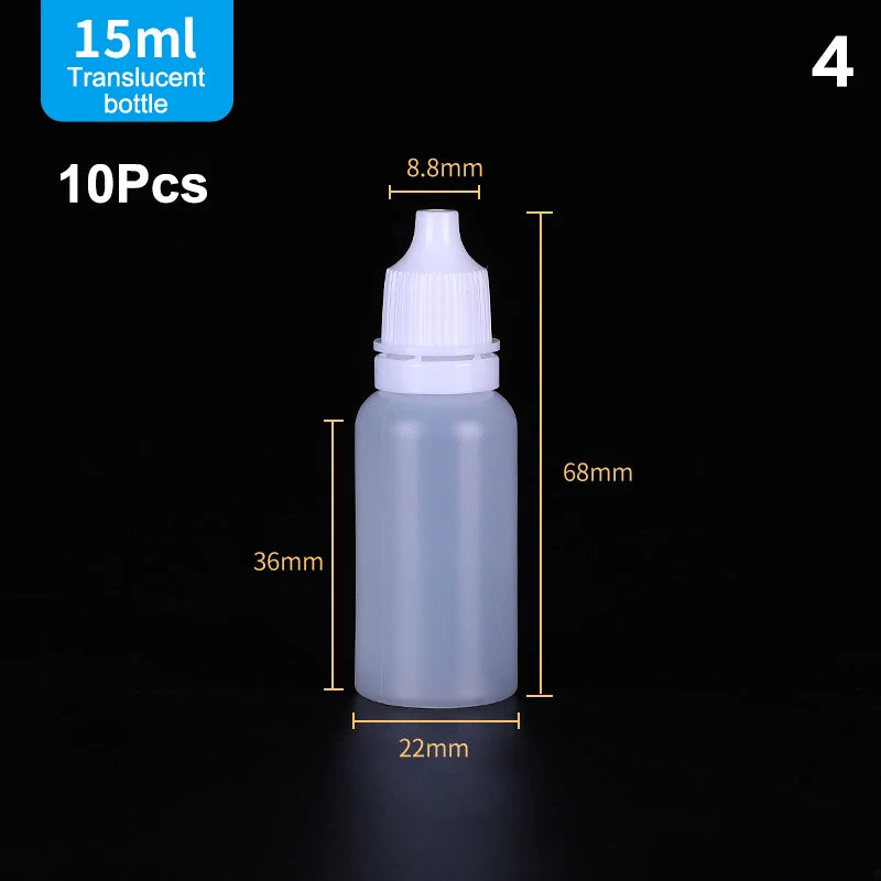 10-Pack Refillable Empty Eye Drop Squeeze Bottles 5–30ml