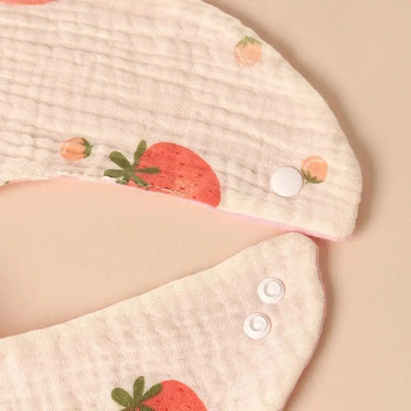 4-Layer Cotton Baby Drool Bibs – Soft, Absorbent, Floral