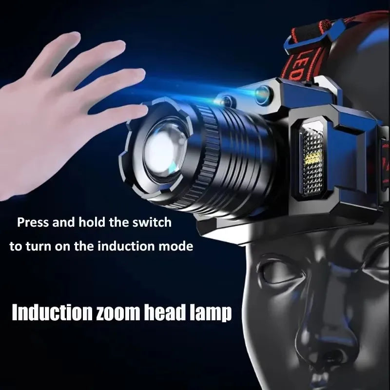 ZHIYU T51 1200LM COB LED Motion Sensor Headlamp Rechargeable