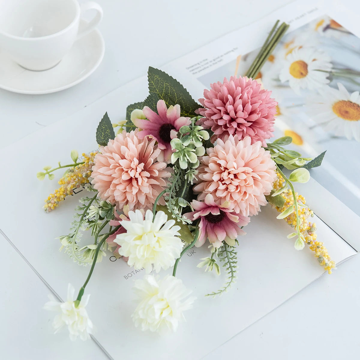 Artificial Silk Chrysanthemum Bouquet | Wedding & Home Decor