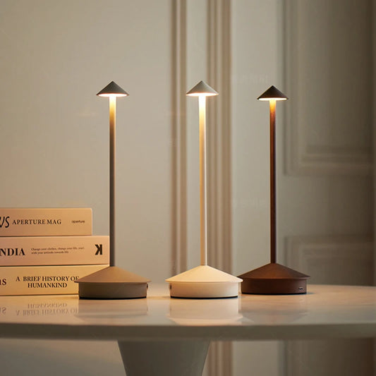 Rechargeable Table Lamp Creative Dining Touch Led Hotel Bar Coffee Table Lamp Decorative Type-C Desk Lamp Peaceful Pleasures Health and Wellness