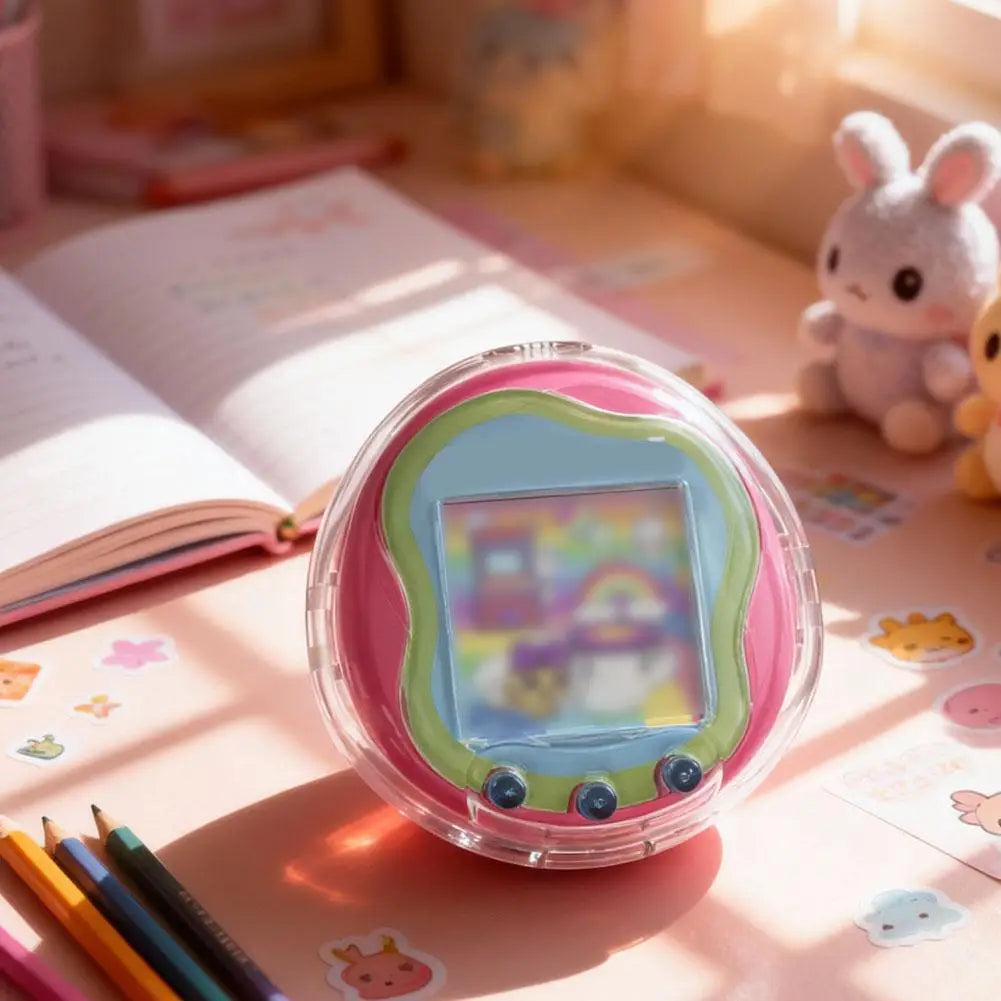 Tamagotchi Transparent Protective Case Cover with Keychain