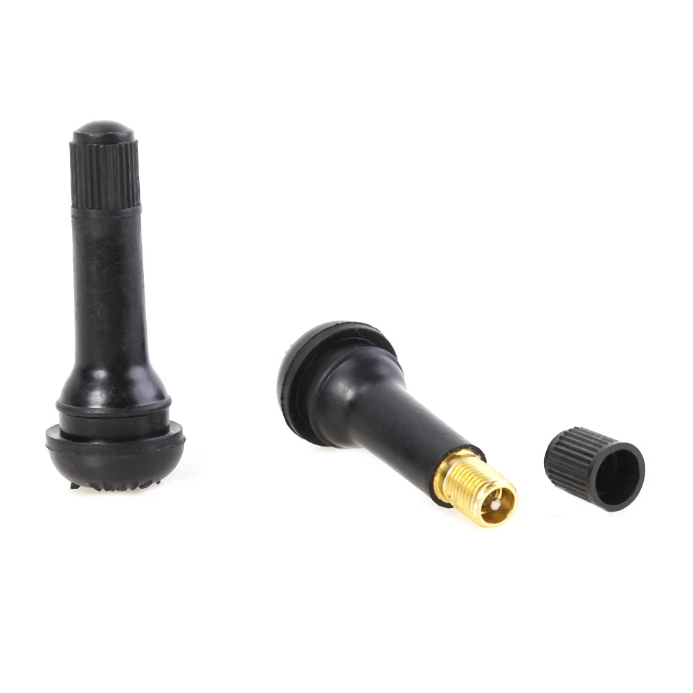 100pcs Rubber TR-414 Valve Stems Snap In TR414 Tubeless Tire Valves with Caps for Outdoor Personal Car Parts Decoration Peaceful Pleasures Health and Wellness