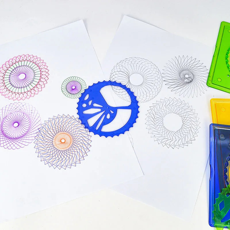 Classic Gear Wheel Spiral Circle Template Drawing Toys Children