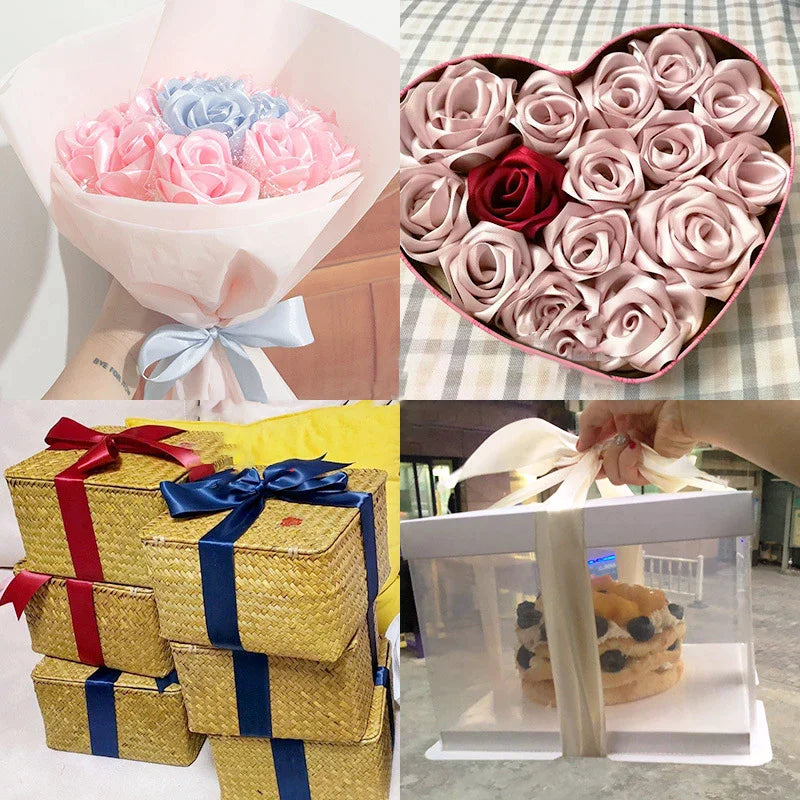 4cm Satin Ribbon Roll 25 Yards – Bows, Gifts & DIY Crafts