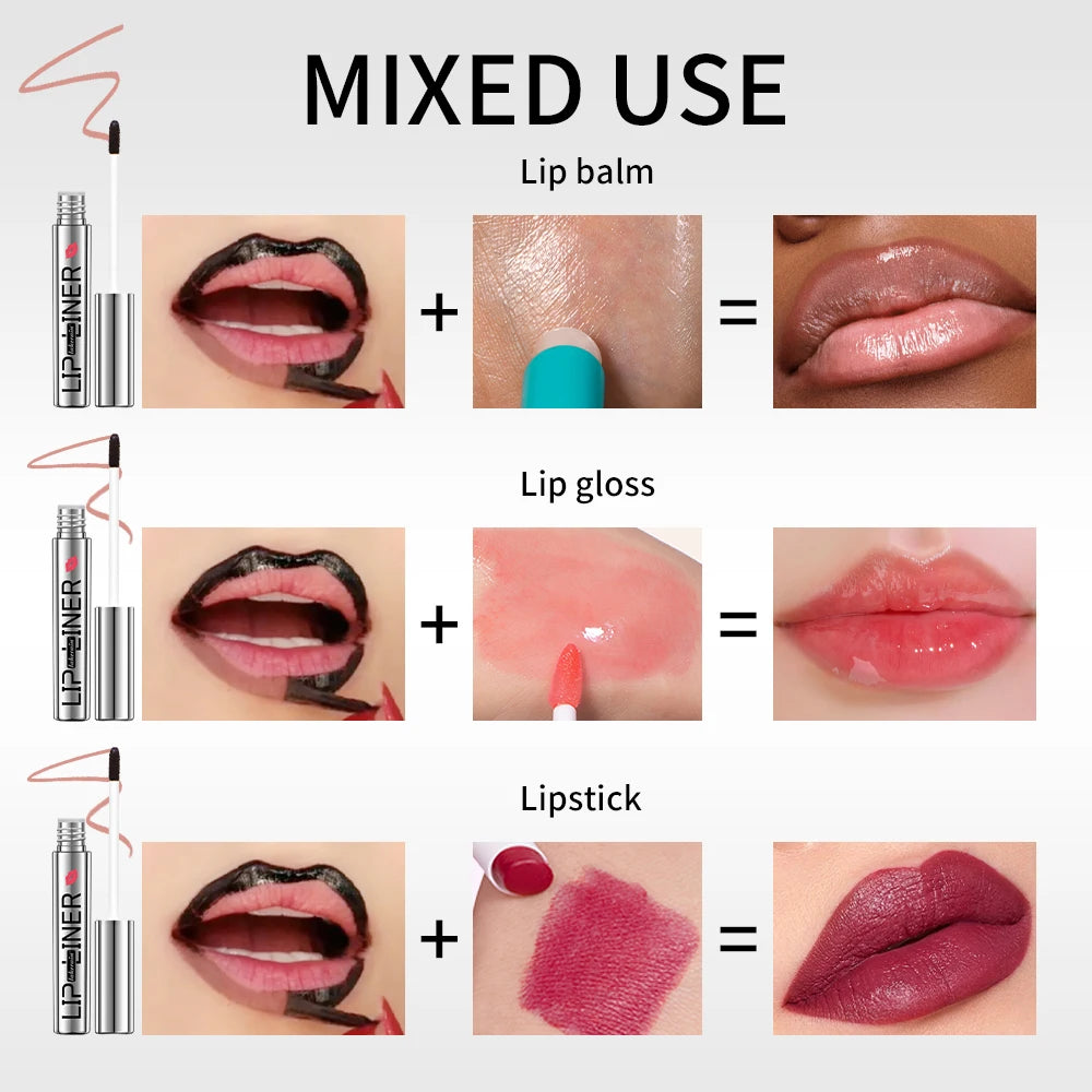 4colors Peel Off Lip Liner Waterproof Long Lasting Lipliner Pencil Moisturising Lips Gloss Tattoo Lipgloss Lipsticks Cosmetics Peaceful Pleasures Health and Wellness