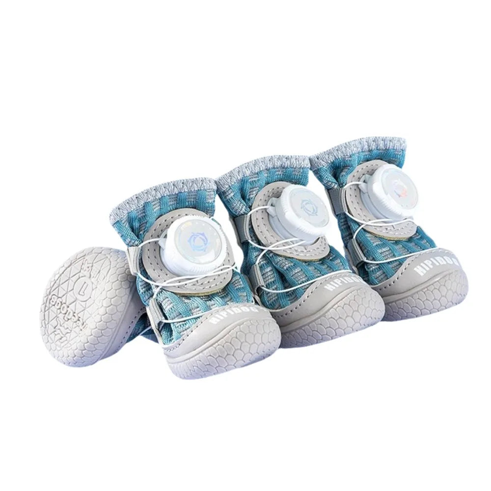 4-Pack Anti-Slip Reflective Dog Shoes | Soft Sole Paw Protectors